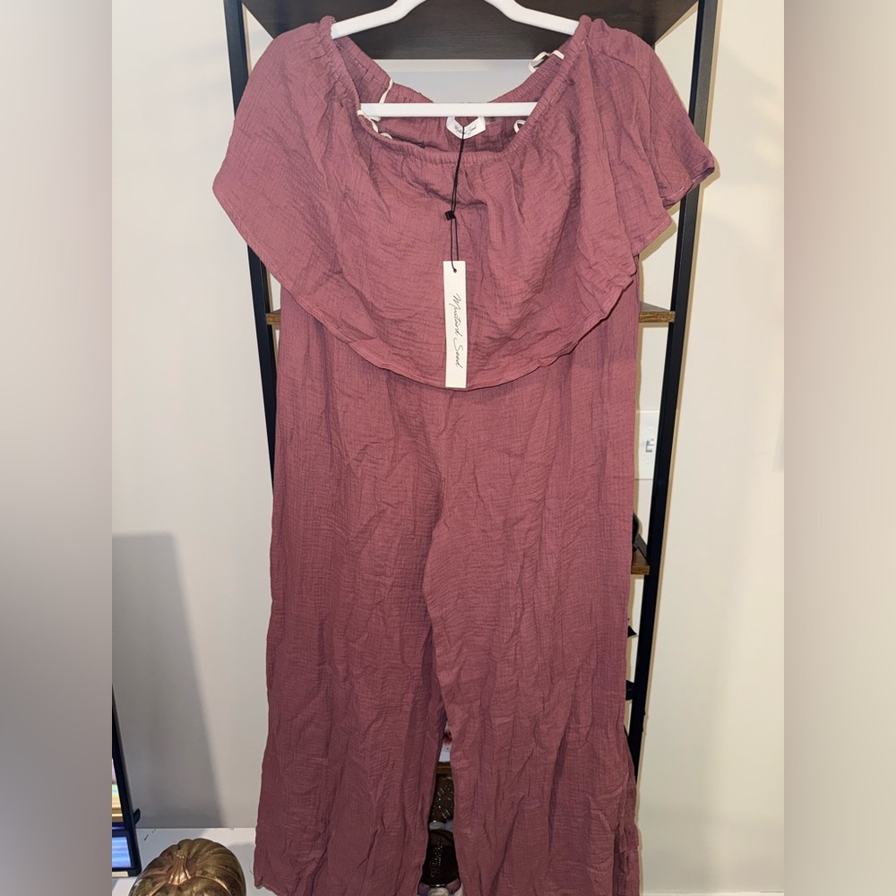 🟢🟢Mustard Seed Mauve Jumpsuit